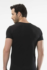 Футболка мужская с круглым вырезом черный