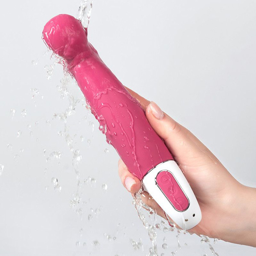 Вибратор 22,9см с загнутым кончиком Satisfyer Petting Hippo