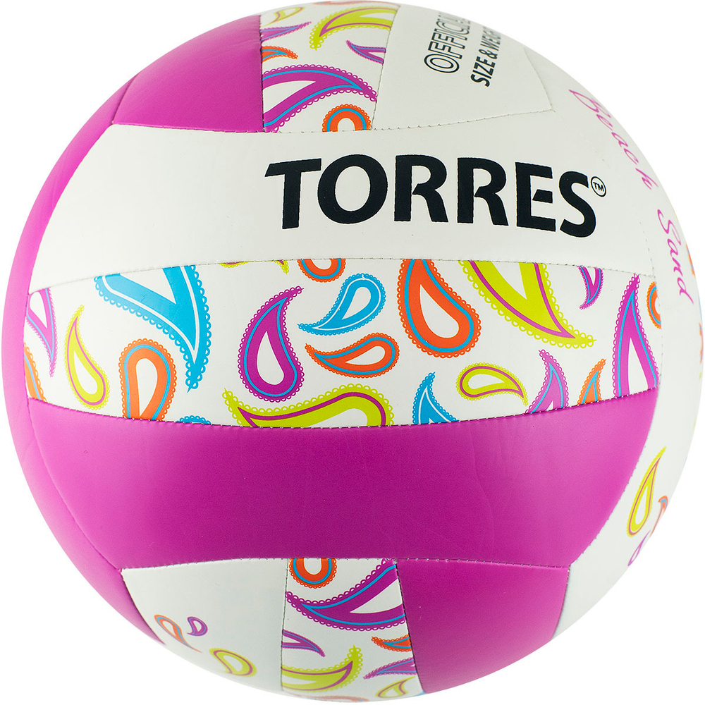 Мяч для пляжного волейбола TORRES Beach Sand Pink V32085B, размер 5