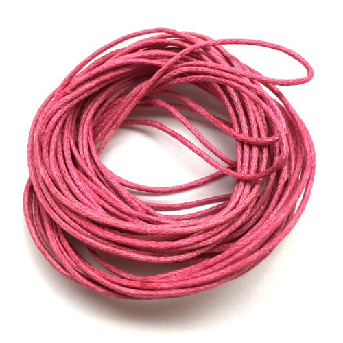 Шнур хлопковый малиновый 1 мм (5 метров)