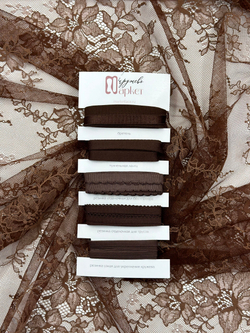 Кружевное полотно молочный шоколад неэластичное 145 см