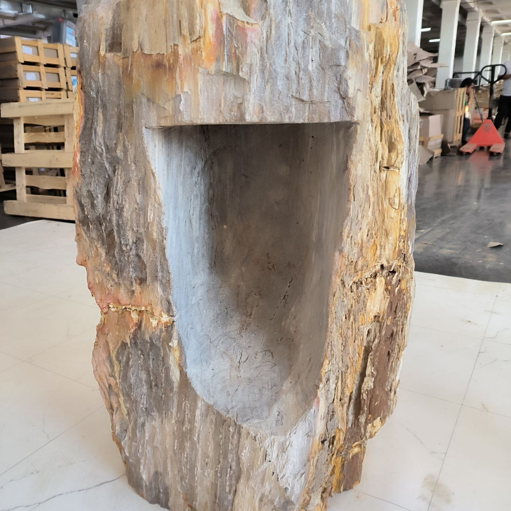 Раковина напольная из окаменелого дерева ODN-04182 (57*51*90)