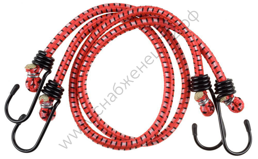 STAYER 100 см, d 7 мм, резиновый, со стальными крюками, 2 шт, крепежный шнур (40505-100)