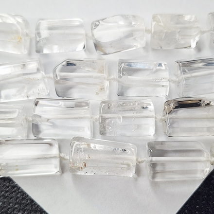 Горный хрусталь, природный прозрачный кварц, бочонок, огранка, 16×8мм, штучно