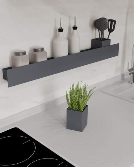 Полка-органайзер с тремя секциями Loco 80 (графит)