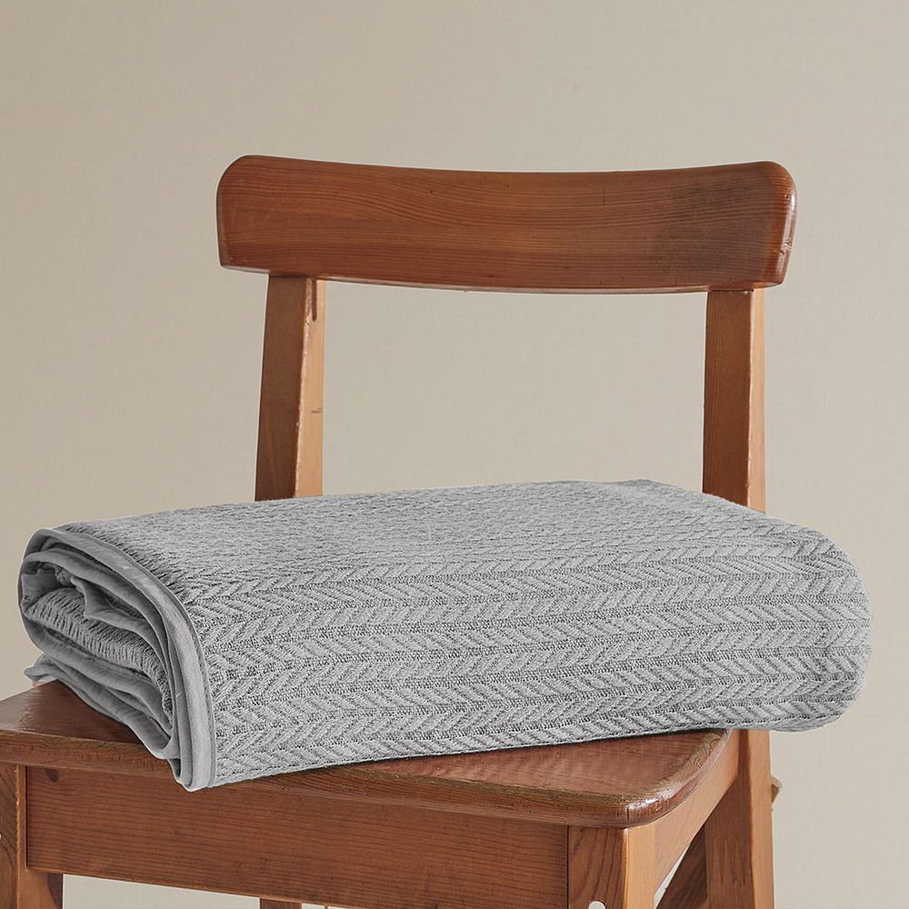 Плед-покрывало из хлопка Nepal, цвет Серый