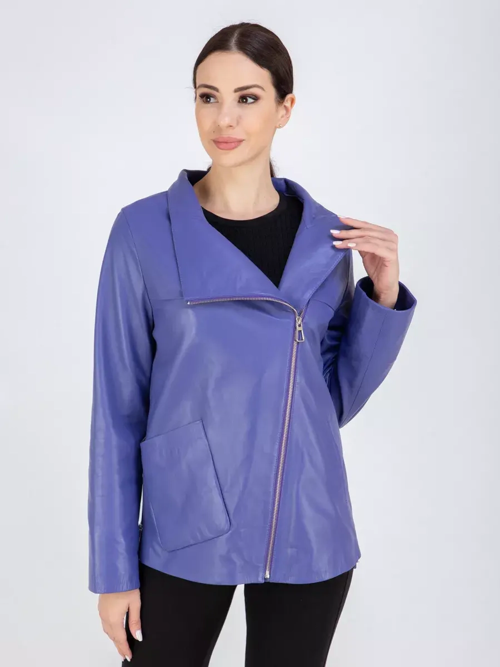 Кожаная куртка демисезонная косуха