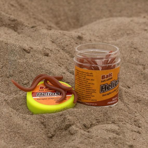 Насадка искусственная съедобная Червь (Earthworm) Helios (HS-NCH-E)