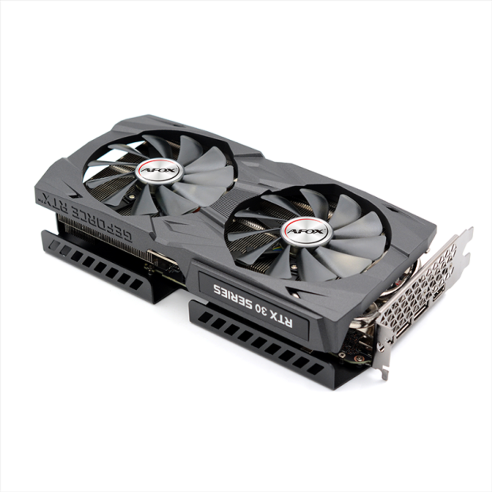 Видеокарта AFOX NVIDIA GeForce RTX3060Ti, 8Гб GDDR6, 256 бит, Retail, PCIe4.0, 2xFAN, 2-SLOT, 200Вт, RGB, HDMI, 3xDP (AF3060TI-8192D6H2)