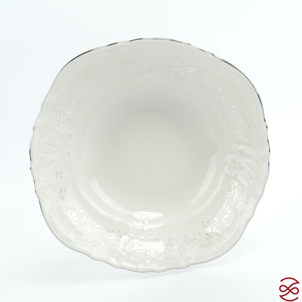 Салатник Bernadotte Платиновый узор Be-Ivory 23 см