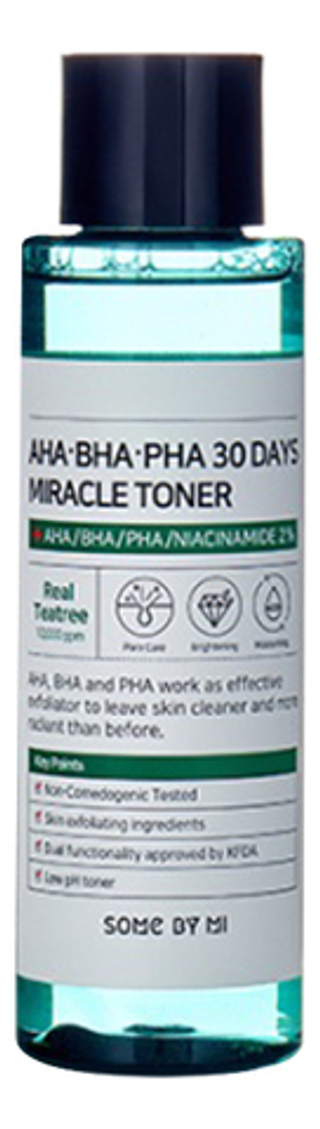SOME BY MI Тонер для проблемной кожи лица AHA-BHA-PHA 30 Days Miracle Toner,30 мл