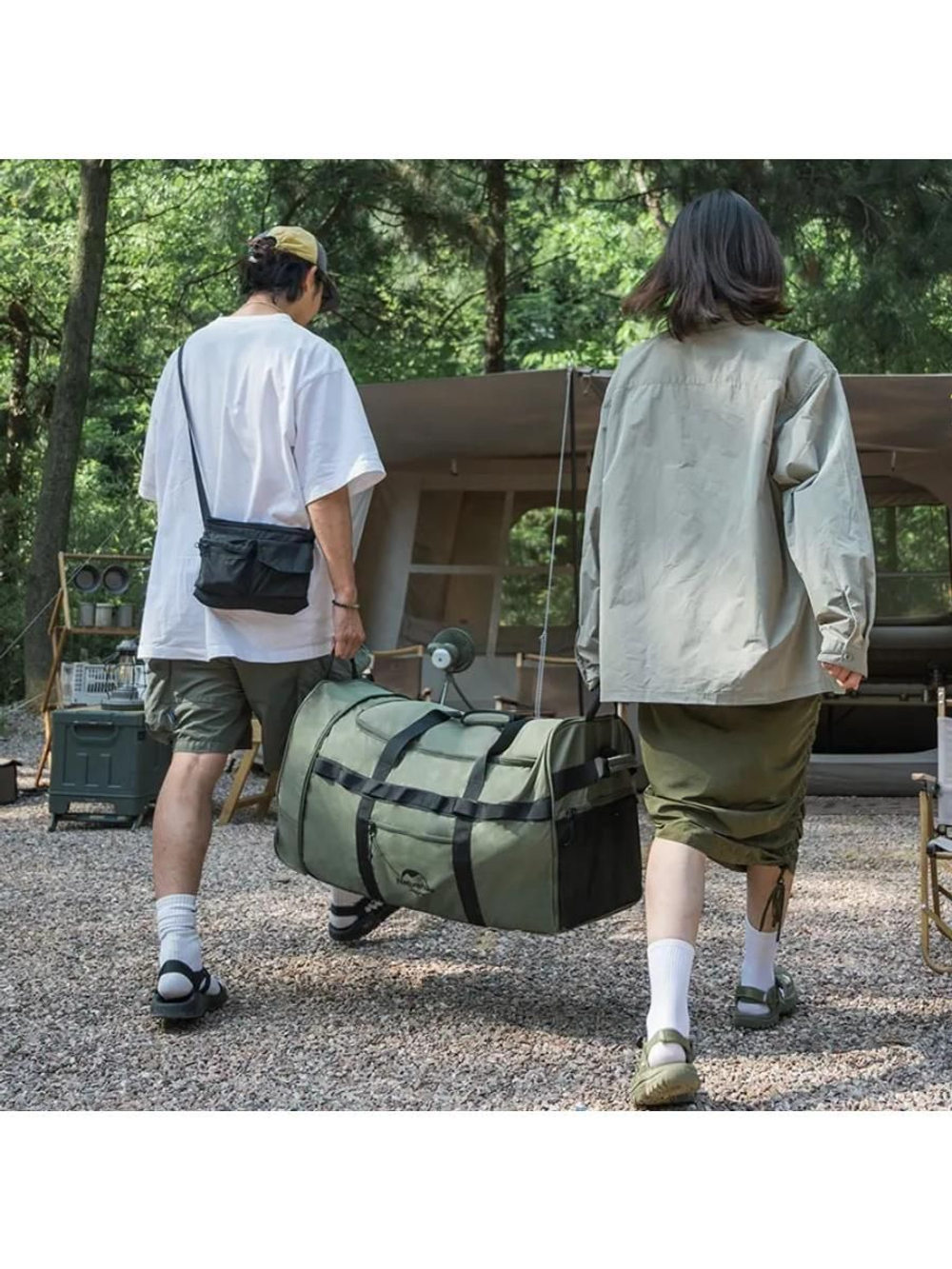 Сумка-тележка Naturehike NH21LX003 XS03 складная туристическая зелёный