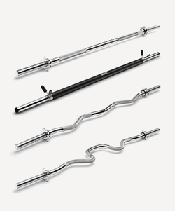 Гриф для штанги BB-103 прямой, d=25 мм, металл, с металлическими замками, хром, 120 см