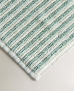 Zara Home - Цветное полосатое текстурное полотенце для ванной комнаты, зеленый, 90х150 см