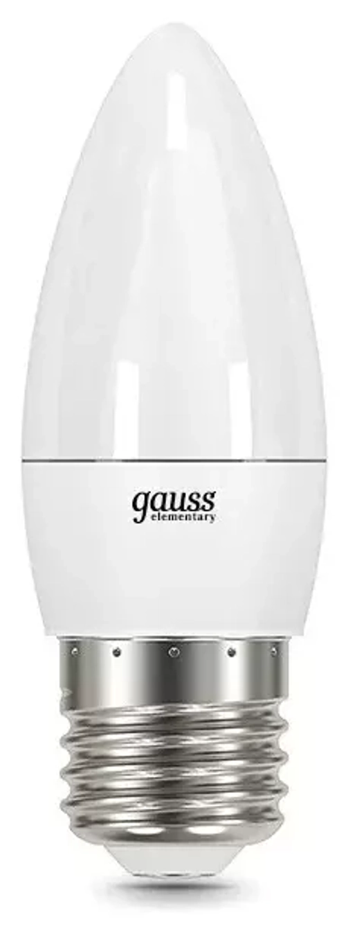 Лампа Gauss LED Elementary Свеча 6W E27 450 lm 4100K 33226
