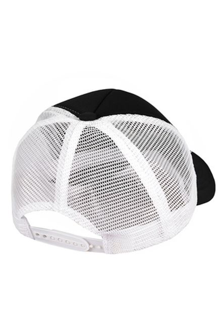 Бейсболка черная с белой сеткой