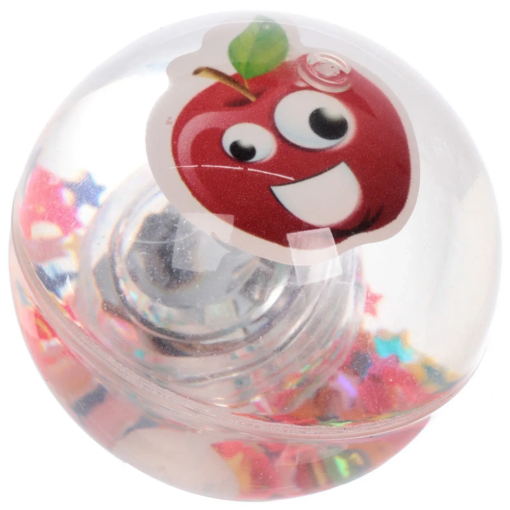 Мяч 6,5 см «Фрукты» (попрыгун с водой и подсветкой) СТИКЕР НА ВЛОЖЕНИЕ