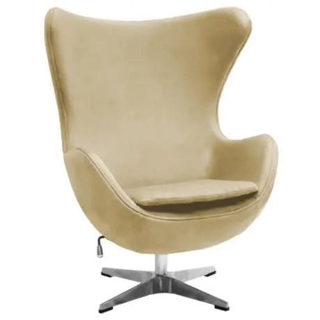 Кресло Bradex Home EGG STYLE CHAIR карамельный, искусственная замша