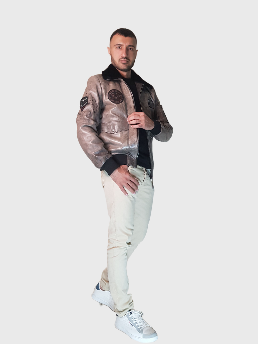 Мужская кожаная куртка