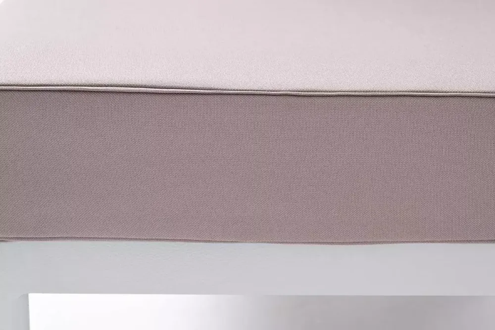 "Касабланка" угловой модуль плетеный из роупа, каркас алюминий светло-серый (RAL7035) шагрень, роуп серо-коричневый 23мм, ткань Neo ash