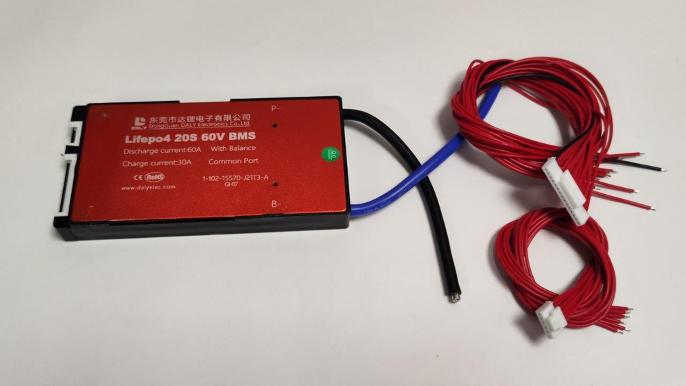 Плата контроля BMS LiFePO4 20S 60V 60A