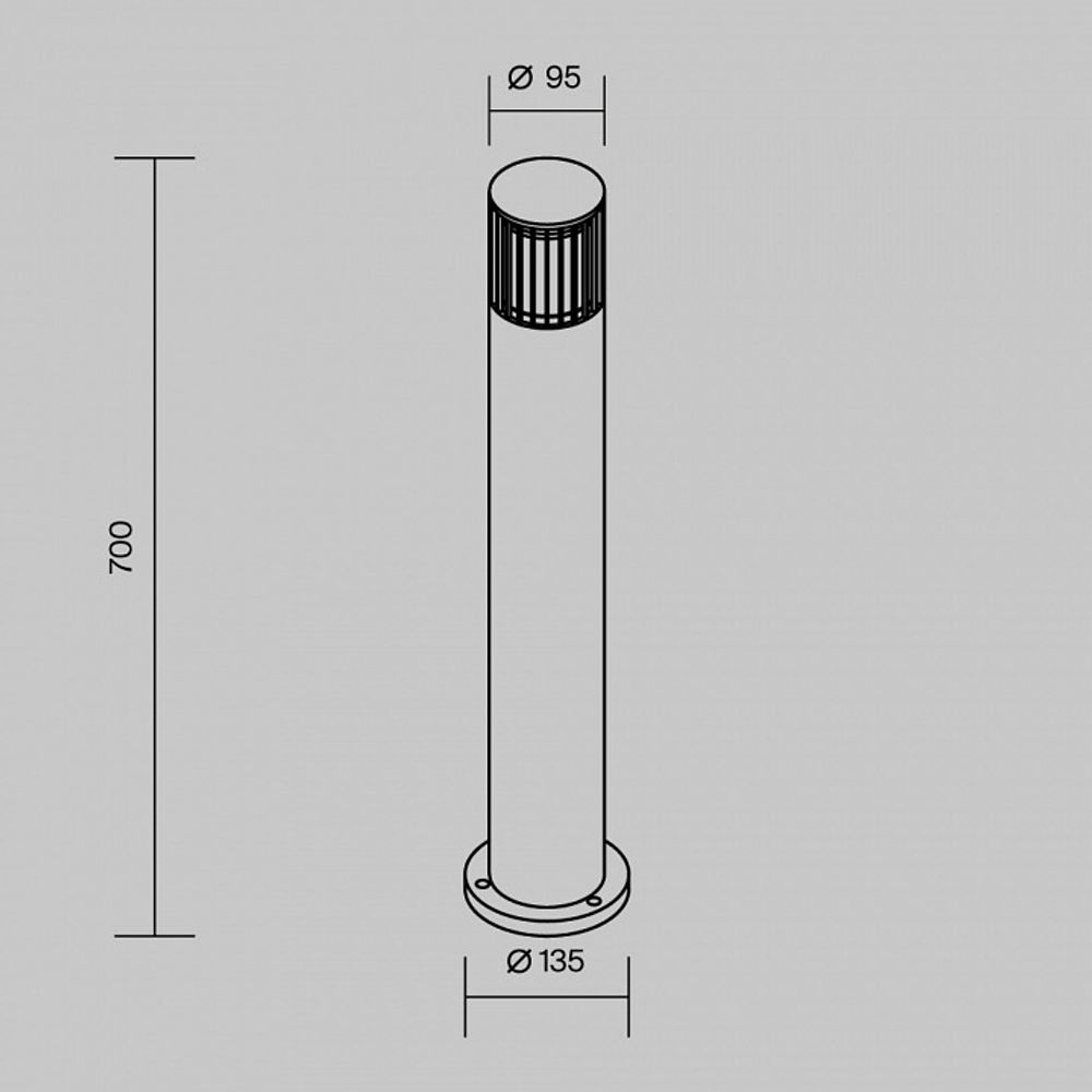 Наземный низкий светильник Maytoni Alura O492FL-01GF