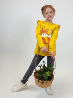 02-116-14 Комплект для девочки (фуфайка+ лосины)