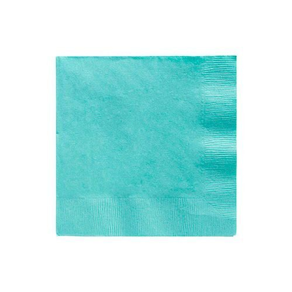 Салфетки бирюзовые, 16 штук