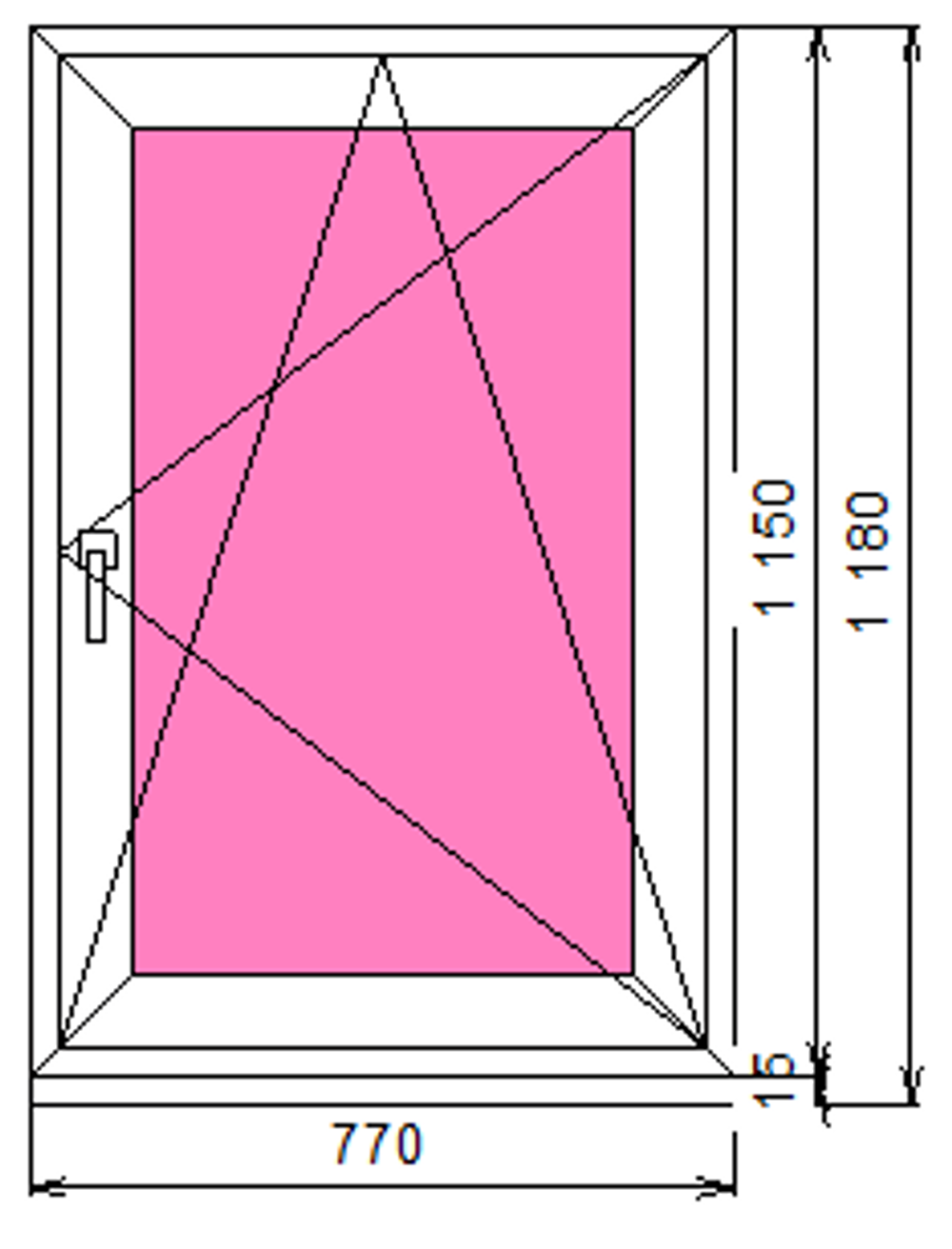 Пластиковое окно 1150 х 770 ТермА Эко
