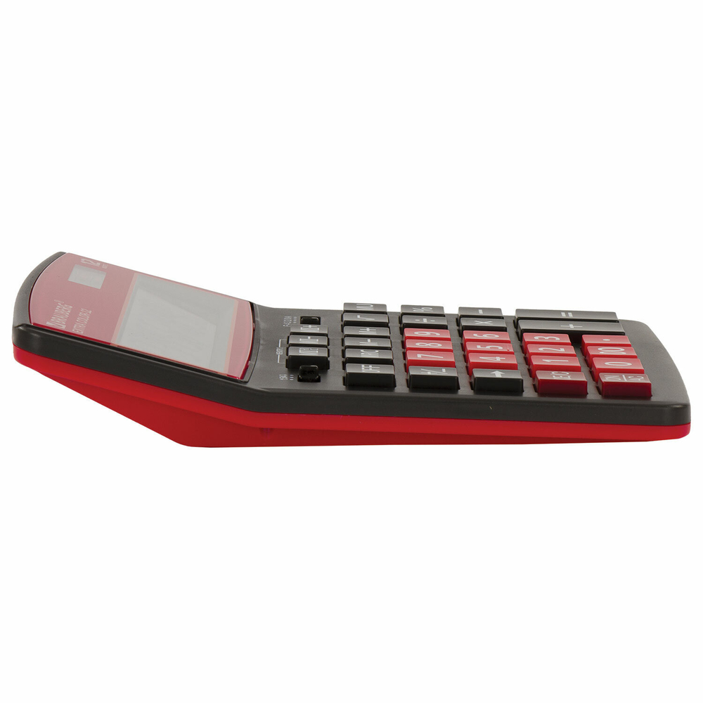 Калькулятор настольный BRAUBERG EXTRA COLOR-12-BKWR (206x155 мм) 12 разрядов двойное питание черно-красный