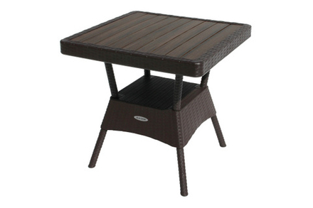 Стол пластиковый Элластик-Пласт Ola Dom 76x76см квадратный (коричневый)