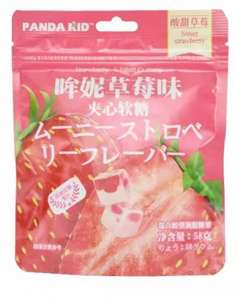 Жевательные конфеты со вкусом клубники Hengli Mouni 58г