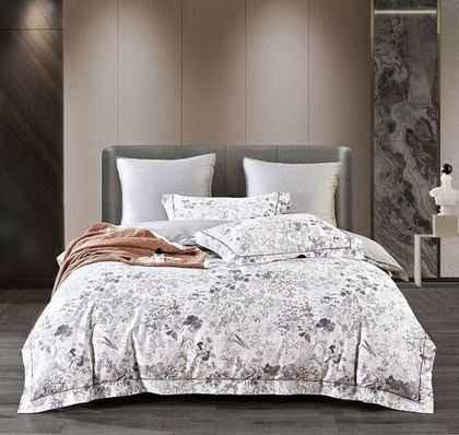 Постельное белье 2255 Asabella Семейное (2 под.) Серый