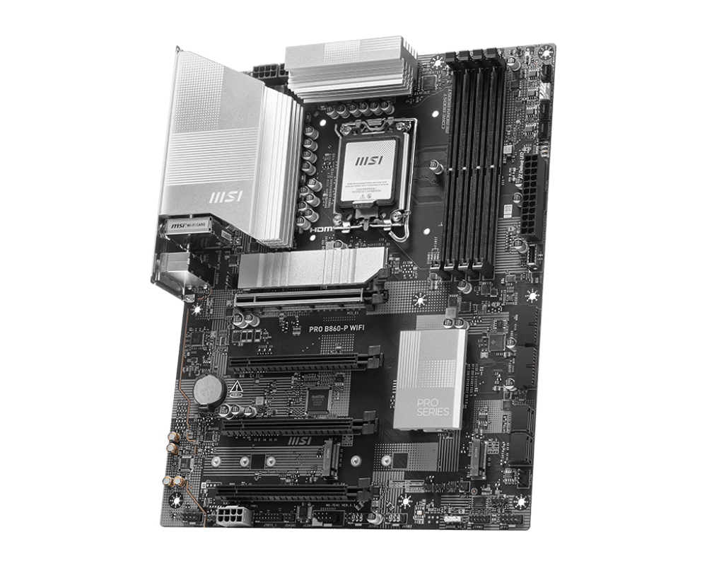 Материнская плата MSI PRO B860-P WIFI LGA1851 4xDDR5 4xSATA3 RAID 3xM.2 HDMI Type-C DP ATX