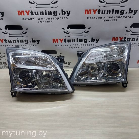 Передние фары angel eyes chrome для Opel Vectra C