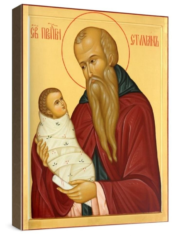 Стилиан Пафлагонский (рукописная икона)