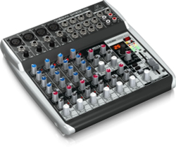 Behringer QX1202USB аналоговый микшер, 12 каналов, 4 мик. + 4 лин. стерео, 1 AUX, DSP FX Klark Teknik, USB-audio, Main L/R- Jack, 4 компрессора