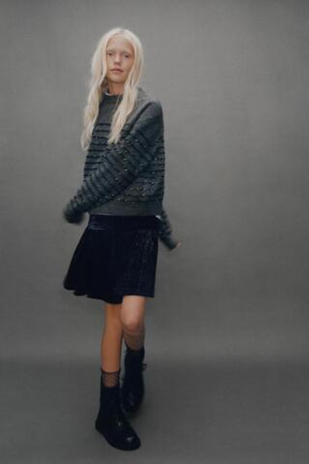 ZARA ДЖЕМПЕР В ПОЛОСКУ С ПАЙЕТКАМИ, ПОЛОСКИ