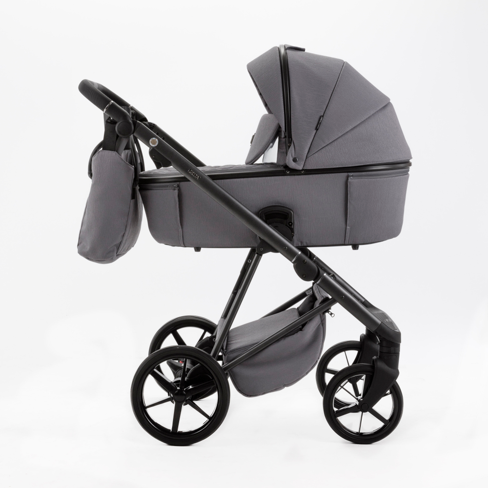 Детская универсальная коляска Adamex Delta Natura - DN-10 Stone (т.серый, ткань)