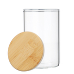 Банка для сыпучих продуктов, стекло, бамбук.крышка, 300мл