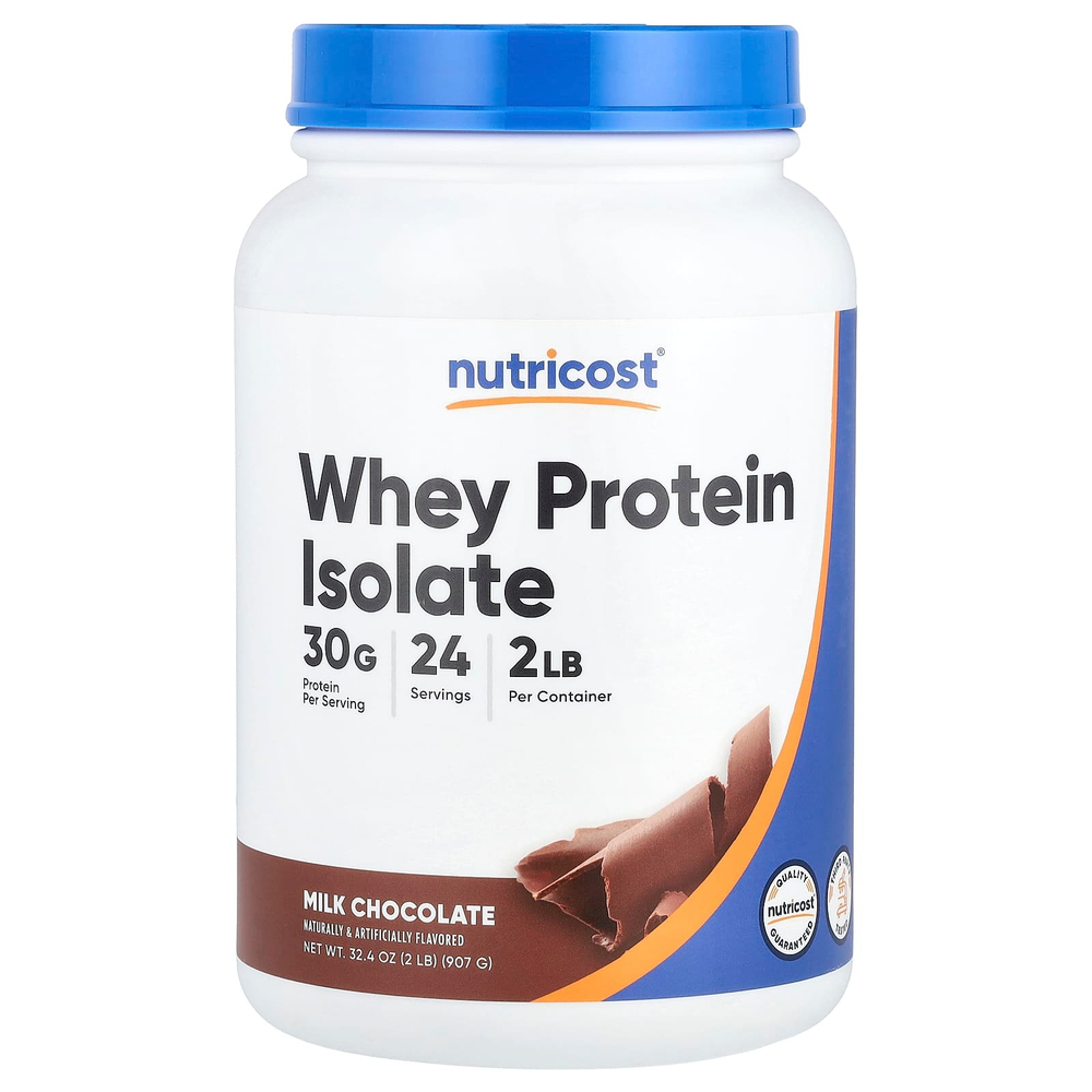 Nutricost, Изолят сывороточного протеина, молочный шоколад, 907 г (2 фунта)