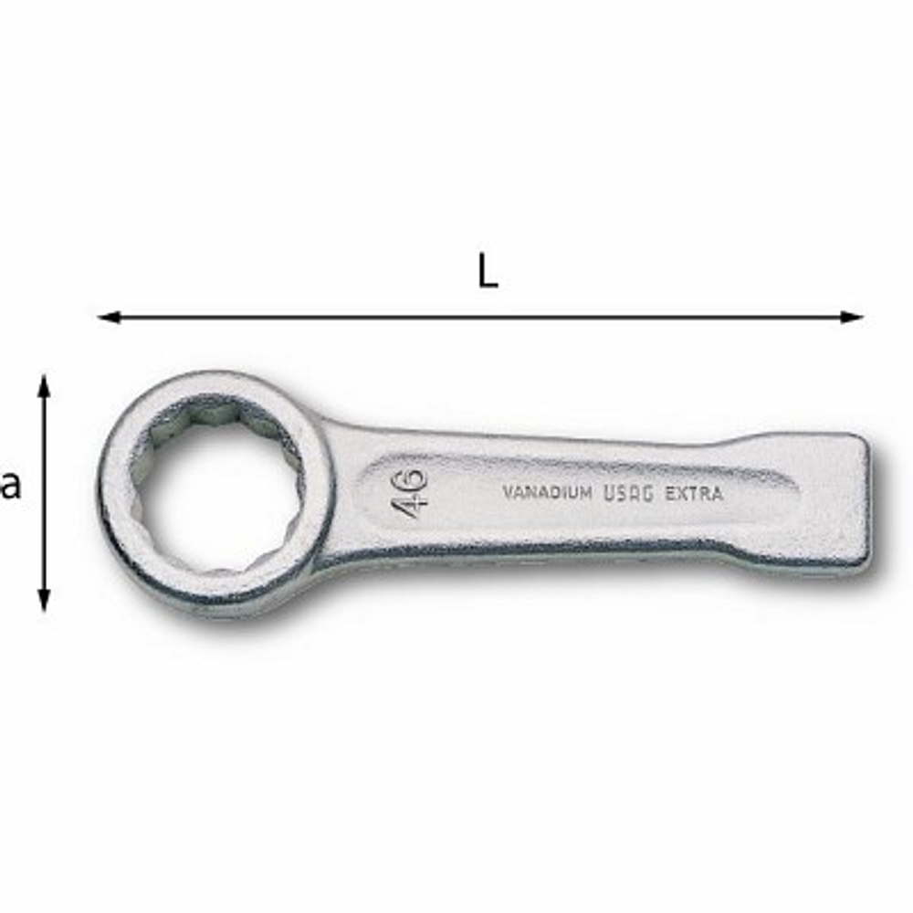 254 Односторонний накидной ключ с многогранным отверстием 90 мм, USAG (Италия)