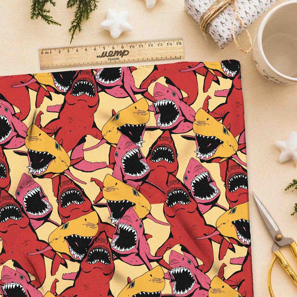 Ткань оксфорд 210 нападение акул