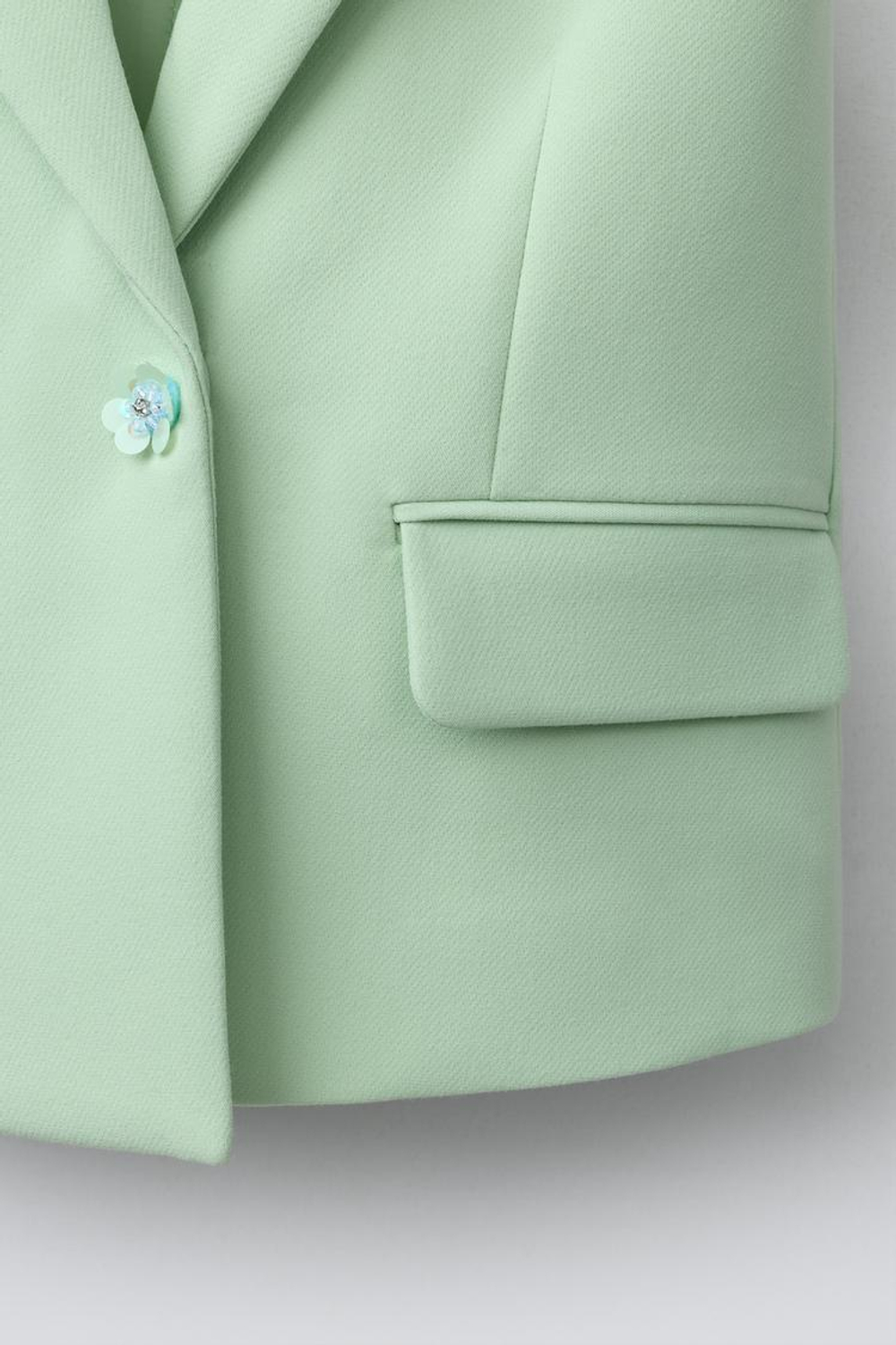 ZARA ДЛИННЫЙ ЖИЛЕТ, ЦВЕТ МОРСКОЙ ВОЛНЫ