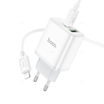 Зарядное устройство на Lightning Hoco C105A 20W PD + QC3.0 (White)