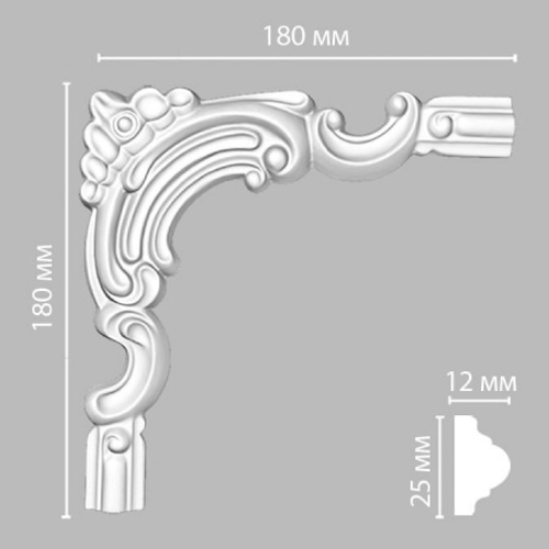 Угол Decomaster 97012-5 180х180х12мм