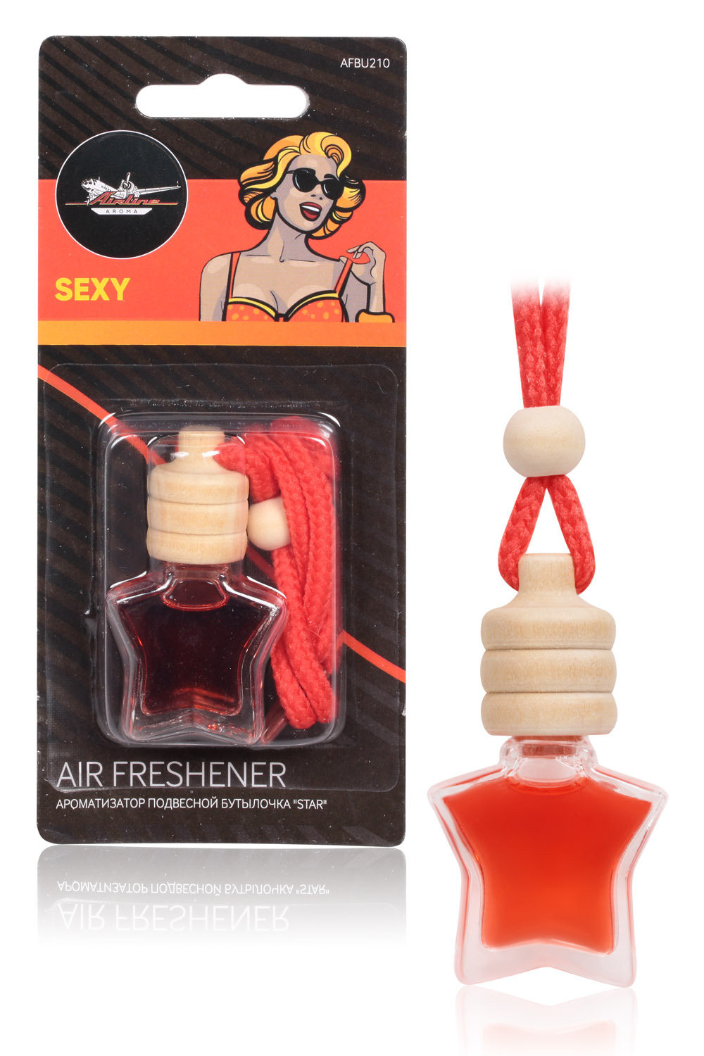 Ароматизатор подвесной бутылочка "Star" sexy (AFBU210)