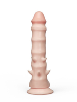 Фаллоимитатор REAL Standard с шипами - 21 см. (Цвет: телесный)