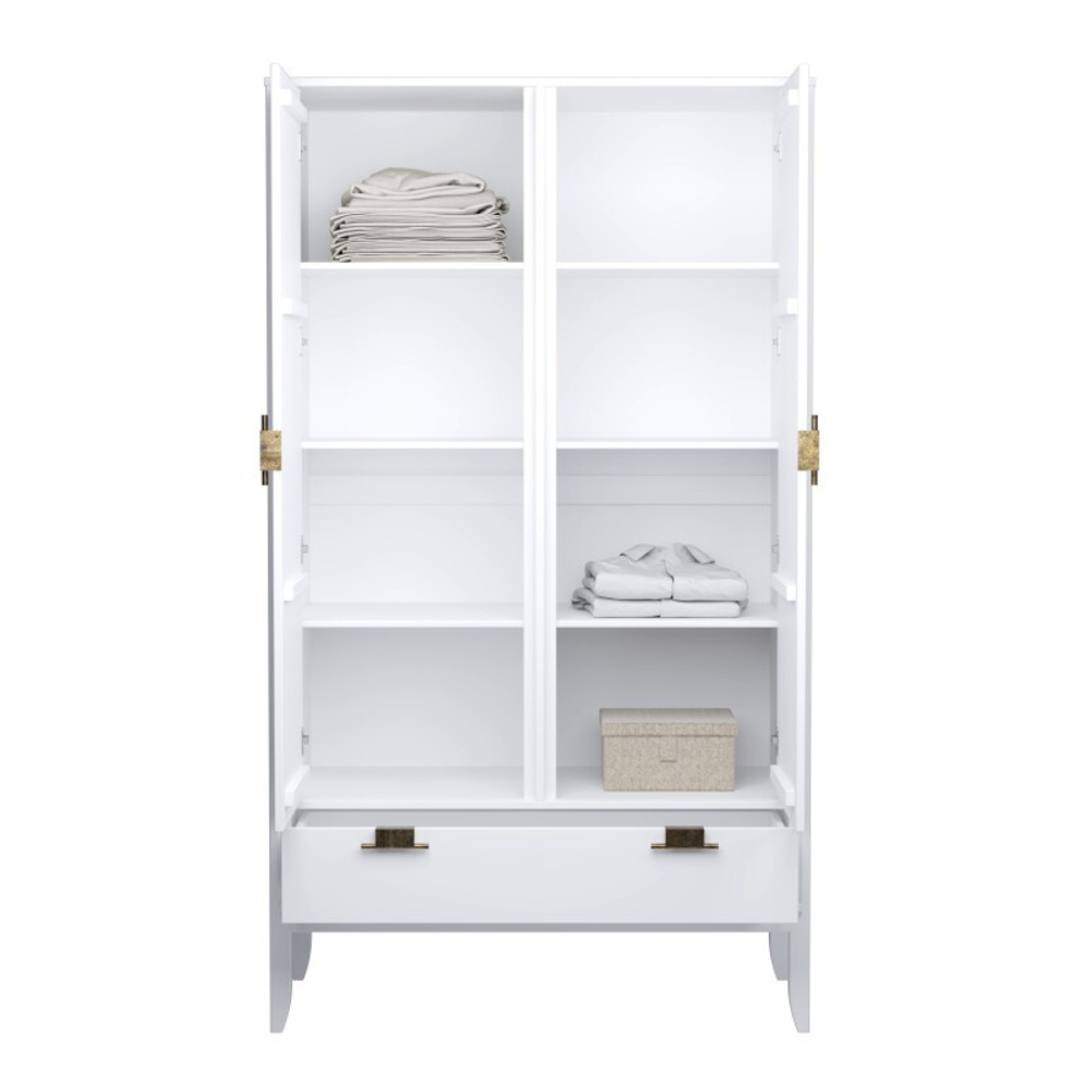 Полки встраиваемые для шкафов «Бридж» белый лак