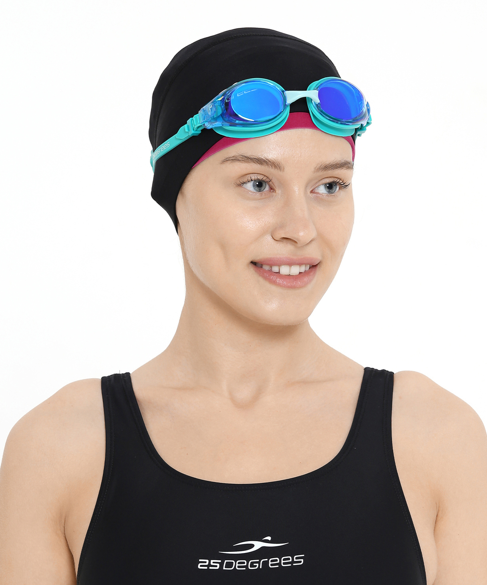 Шапочка для плавания Duplo Black/Raspberry, полиамид, для длинных волос